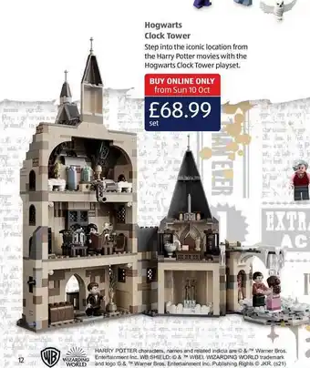 Aldi Hogwarts Clock Tower offer