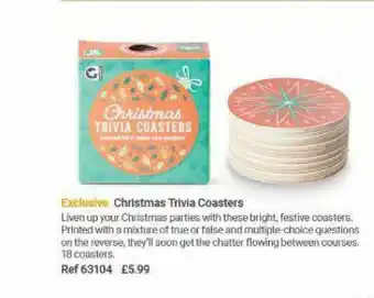 Lakeland Christmas Trivia Coasters offer