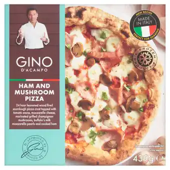 Asda Gino D'Acampo Ham and Mushroom Pizza 439g offer