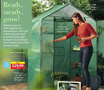 Aldi Walk-In Greenhouse offer