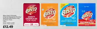 Bestway Bisto Gravy Granules: Original/Vegetarian/Poultry/ Reduced Salt/Gluten Free/ Southern Style 1.8kg offer