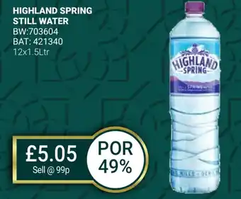 Bestway HIGHLAND SPRING STILL WATER offer