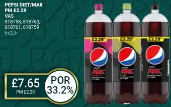 Bestway PEPSI DIET/MAX offer