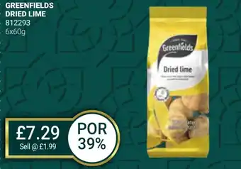 Bestway GREENFIELDS DRIED LIME offer