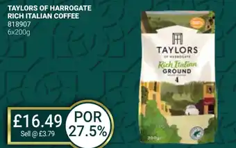 Bestway TAYLORS OF HARROGATE RICH ITALIAN COFFEE offer