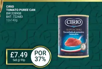 Bestway CIRIO TOMATO PUREE CAN offer