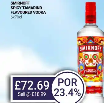 Bestway SMIRNOFF SPICY TAMARIND FLAVOURED VODKA 6x70cl offer