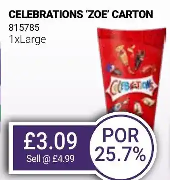 Bestway CELEBRATIONS 'ZOE' CARTON offer