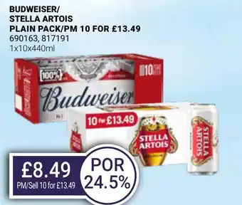 Bestway BUDWEISER/ STELLA ARTOIS PLAIN PACK offer