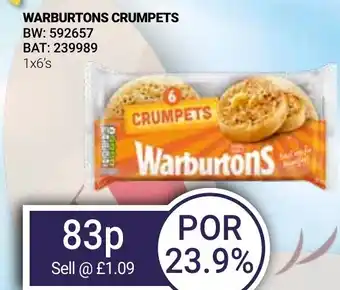 Bestway WARBURTONS CRUMPETS offer