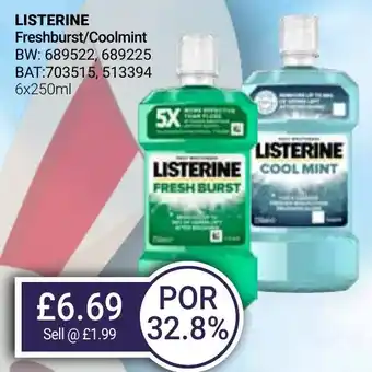Bestway LISTERINE Freshburst/Coolmint offer