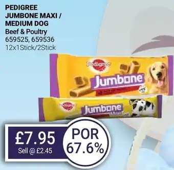 Bestway PEDIGREE JUMBONE MAXI / MEDIUM DOG Beef & Poultry offer