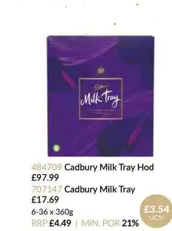 Musgrave MarketPlace Cadbury Milk Tray Hod Cadbury Milk Tray offer