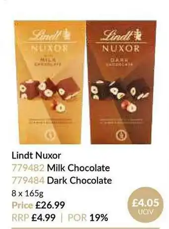 Musgrave MarketPlace Lindt Nuxor Milk Chocolate Dark Chocolate offer