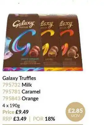 Musgrave MarketPlace Galaxy Truffles Milk Caramel Orange offer