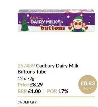 Musgrave MarketPlace Cadbury Dairy Milk Buttons Tube offer