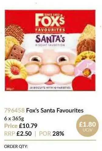 Musgrave MarketPlace Fox's Santa Favourites offer
