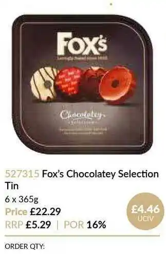 Musgrave MarketPlace Fox's Chocolatey Selection Tin offer