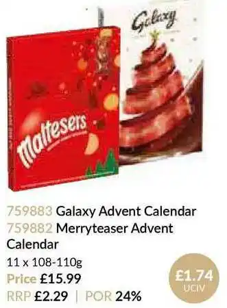 Musgrave MarketPlace Galaxy Advent Calendar Merryteaser Advent Calendar offer