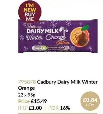 Musgrave MarketPlace Cadbury Dairy Milk Winter Orange offer