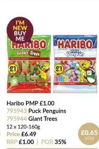 Musgrave MarketPlace Haribo Pmp Puck Penguins Giant Trees offer