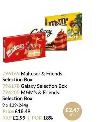 Musgrave MarketPlace Malteser & Friends Selection Box Galaxy Selection Box M&m's & Friends Selection Box offer