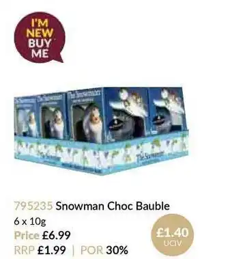Musgrave MarketPlace Snowman Choc Bauble offer