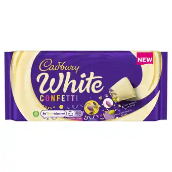 Asda Cadbury White Confetti Chocolate Bar 160g offer