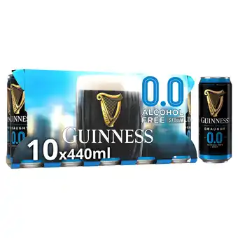 Sainsbury's Guinness Draught 0.0% Non Alcoholic Beer 10x440ml offer