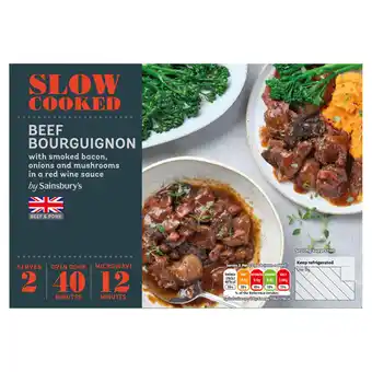 Sainsbury's Sainsbury's Slow Cooked British Beef Bourguignon 545g (Serves 2) offer