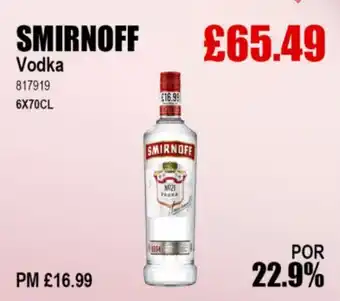 Bestway SMIRNOFF Vodka 6X70CL offer