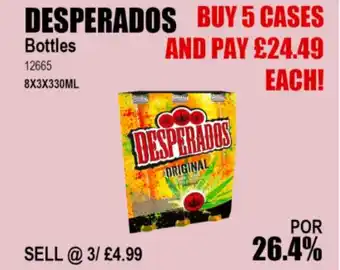 Bestway DESPERADOS Bottles 8x3x330ML offer