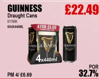 Bestway GUINNESS Draught Cans 6X4X440ML offer