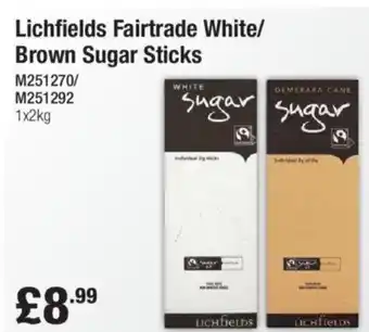Makro Lichfields Fairtrade White/ Brown Sugar Sticks offer