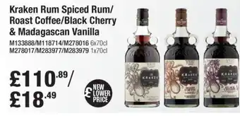 Makro Kraken Rum Spiced Rum/ Roast Coffee/Black Cherry & Madagascan Vanilla offer