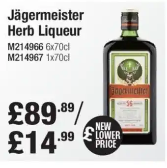 Makro Jägermeister Herb Liqueur offer