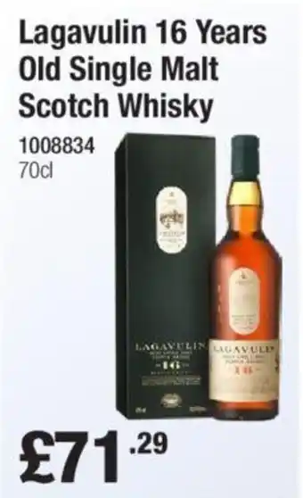 Makro Lagavulin 16 Years Old Single Malt Scotch Whisky offer