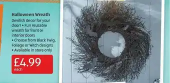 Aldi Halloween Wreath offer