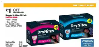 Costco Huggies Drynites offer