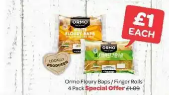Spar Ormo Floury Baps- Fingers Rolls offer
