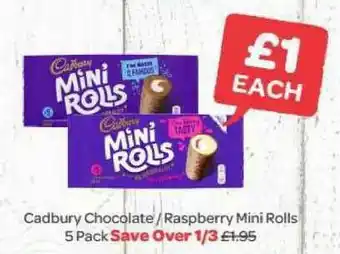 Spar Cadbury Chocolate- Raspberry Mini Rolls offer