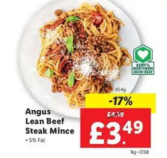Lidl Angus Lean Beef Steak Mince offer