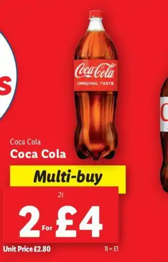 Lidl Coca-Cola 2L offer