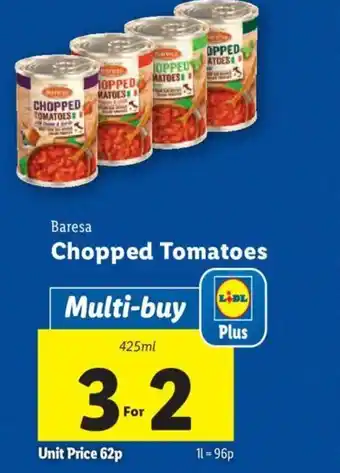Lidl Baresa Chopped Tomatoes offer