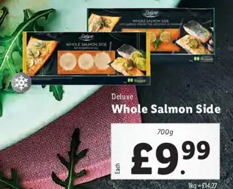Lidl Deluxe Whole Salmon Side offer