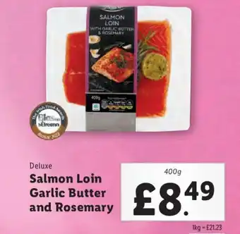 Lidl Deluxe Salmon Loin Garlic Butter and Rosemary offer