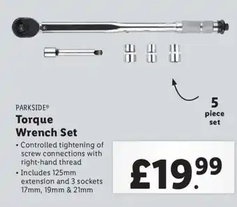 Lidl PARKSIDE® Torque Wrench Set offer