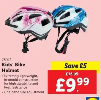 Lidl CRIVIT Kids' Bike Helmet offer