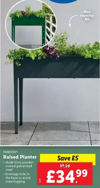 Lidl PARKSIDE® Raised Planter offer