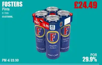 Bestway FOSTERS Pints offer